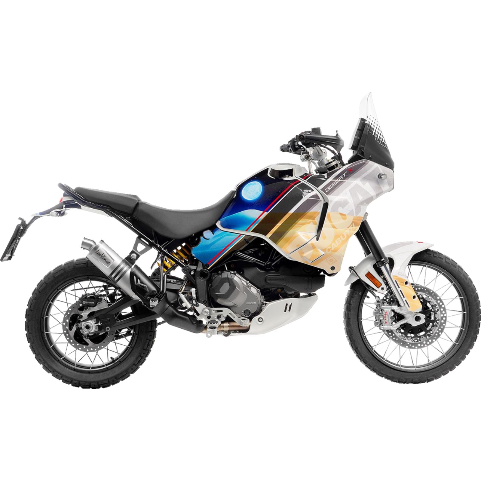 Leovince LV One EVO Slip-On Muffler - Stainless Steel for 2022-2024	Ducati DesertX [MPN: 14428E]_1164857