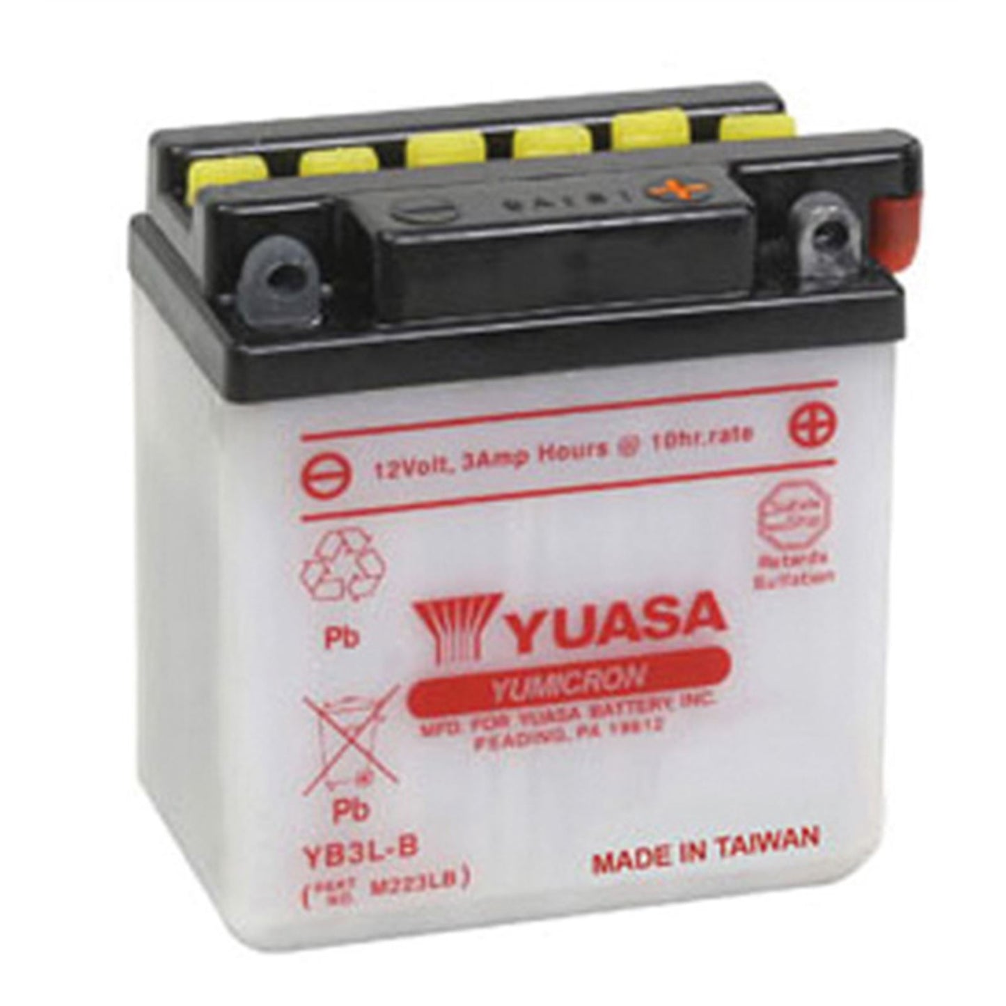 Yuasa Battery YB3L-B Conventional electrolyte Sold Separately YUAM223LB_591025