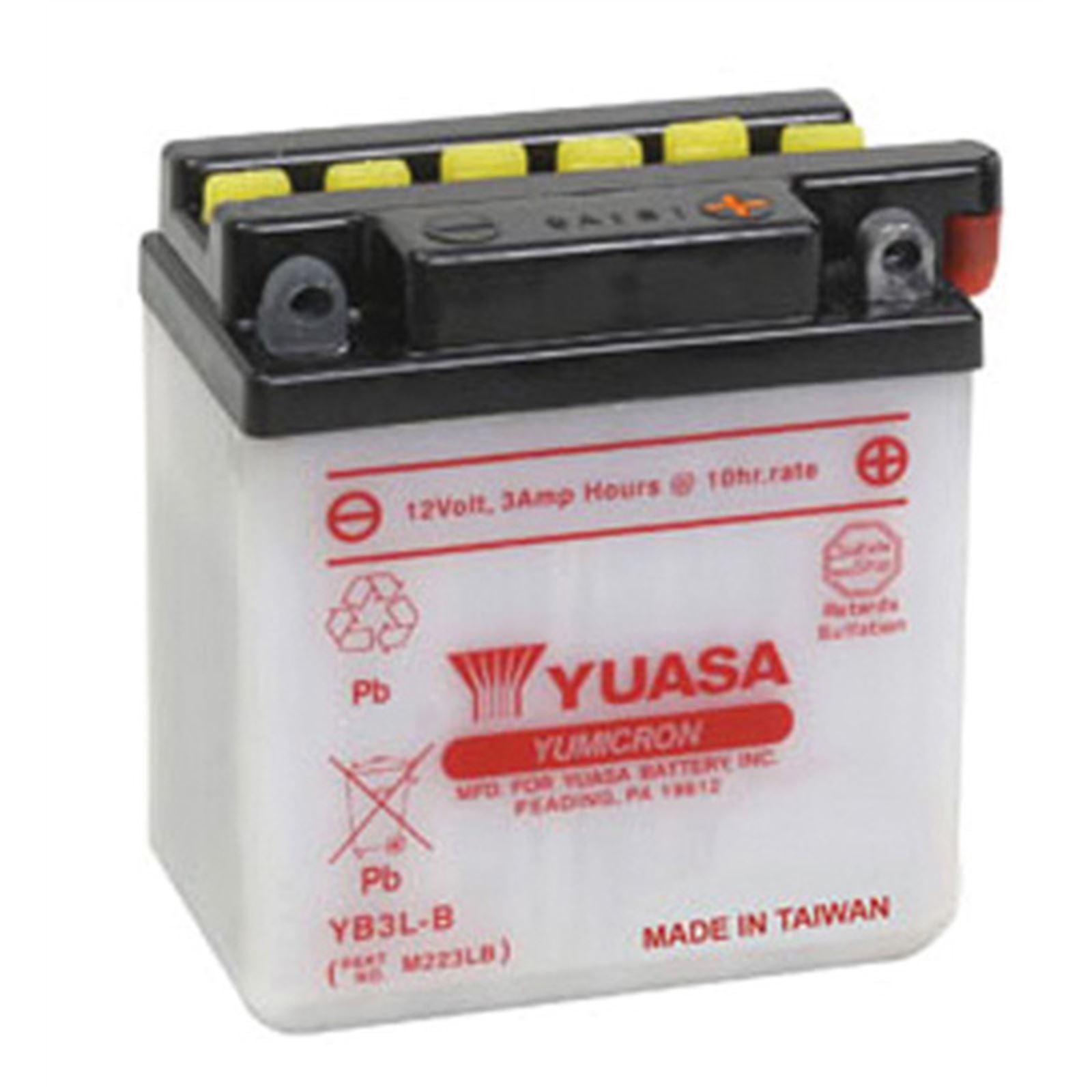 Yuasa Battery YB3L-B Conventional electrolyte Sold Separately YUAM223LB_591025