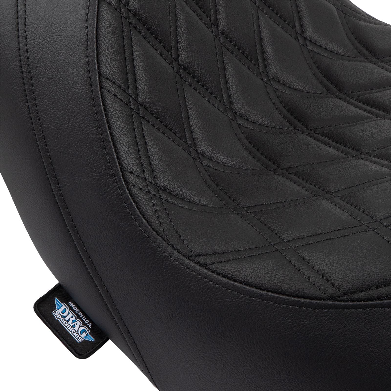 Drag Specialties Predator Seat - Diamond - Black Stitching - Vinyl - FLSB/FXLR '18-'21 0802-1517_1161221
