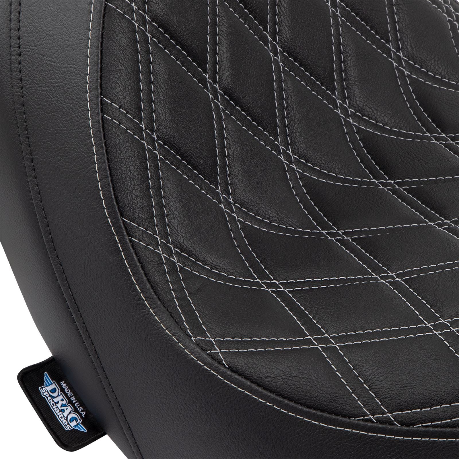 Drag Specialties Predator Seat - Diamond - Silver Stitching - Vinyl - FLSB/FXLR '18-'21 0802-1518_1161223