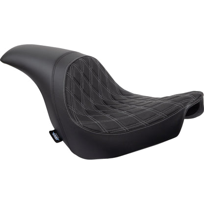 Drag Specialties Predator Seat - Diamond - Silver Stitching - Vinyl - FLSB/FXLR '18-'21 0802-1518_1161224
