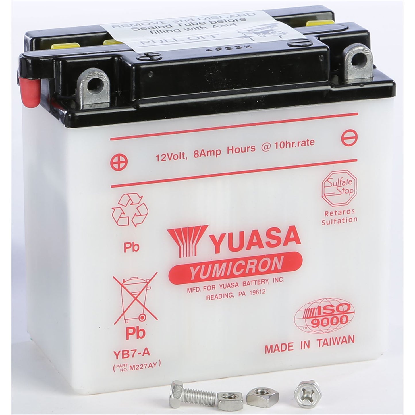 Yuasa Battery YB7-A Conventional electrolyte Sold Separately YUAM227AY_195687