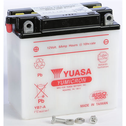 Yuasa Battery YB7-A Conventional electrolyte Sold Separately YUAM227AY_195687