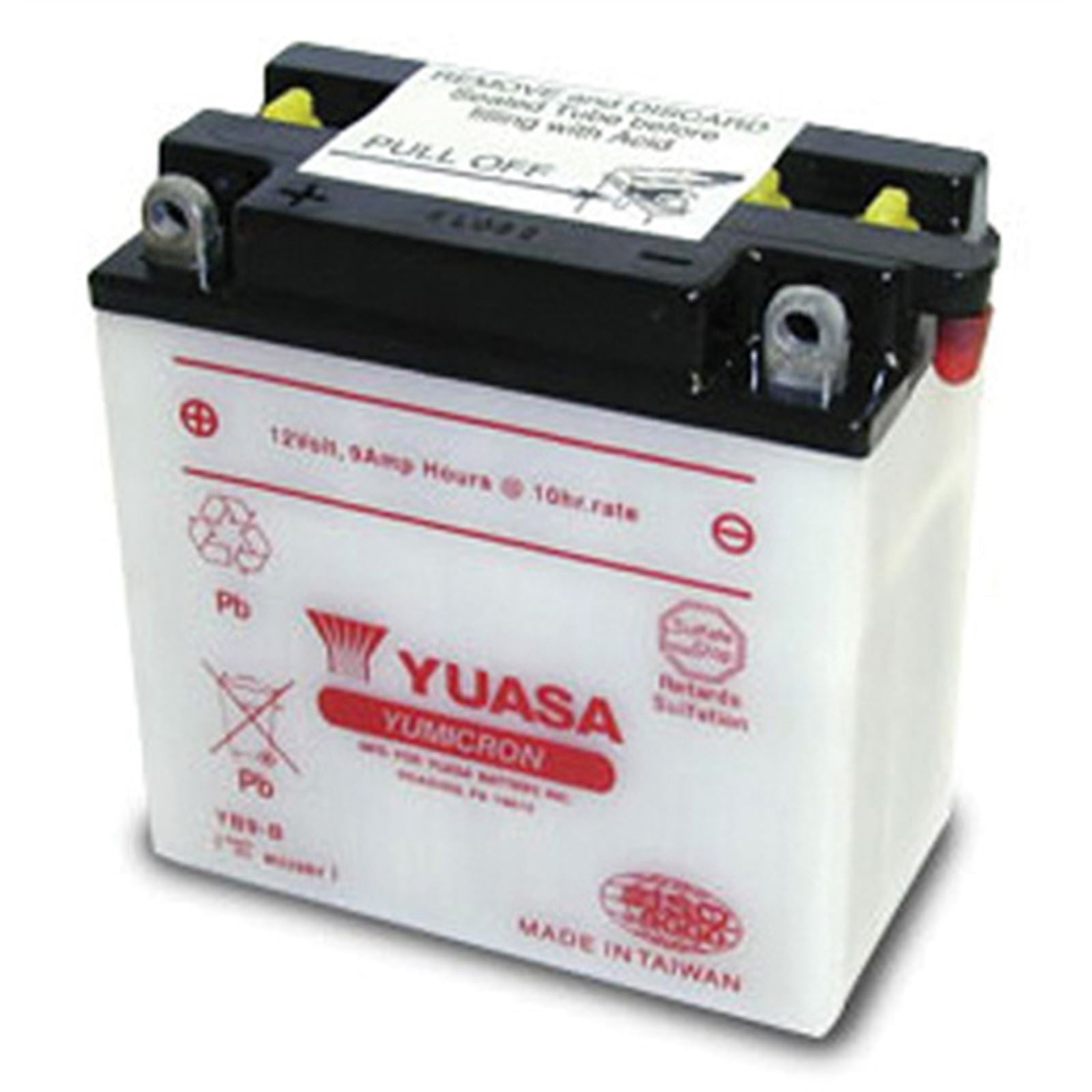 Yuasa Battery YB9-B Conventional electrolyte Sold Separately YUAM229BY_591034