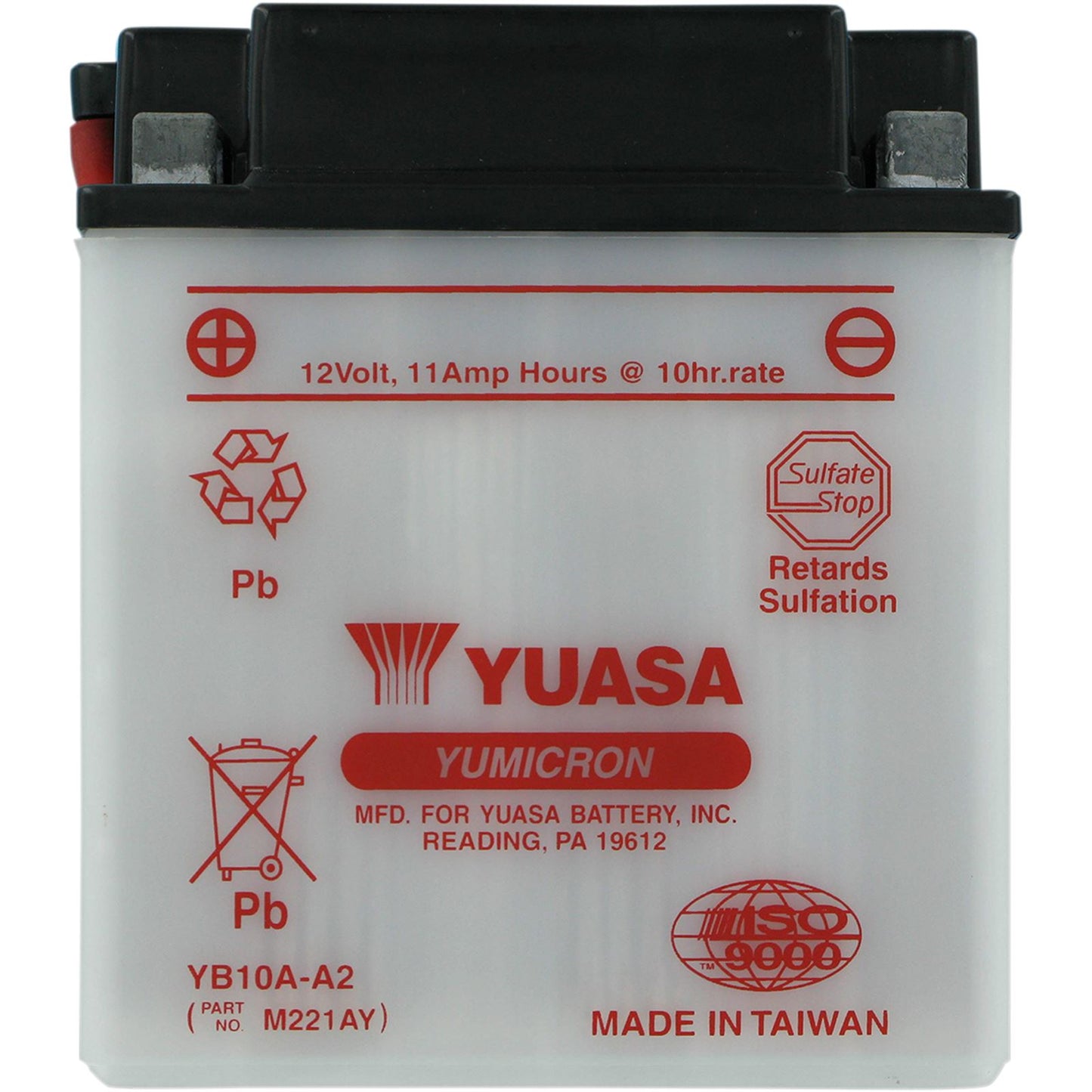 Yuasa Battery YB10A-A2 Conventional electrolyte Sold Separately YUAM221AY_501472