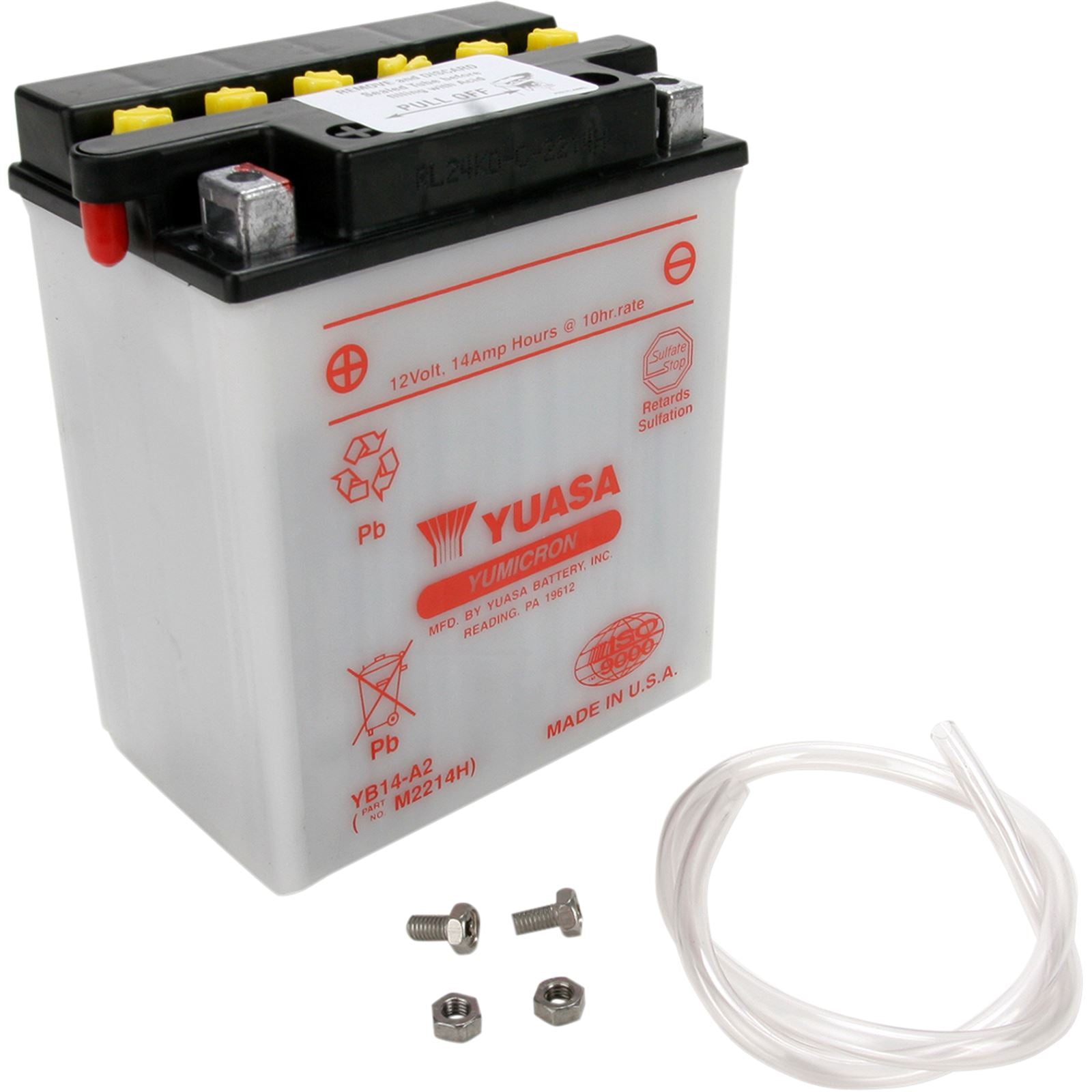 Yuasa Battery YB14-A2 Conventional electrolyte Sold Separately YUAM2214H_501485