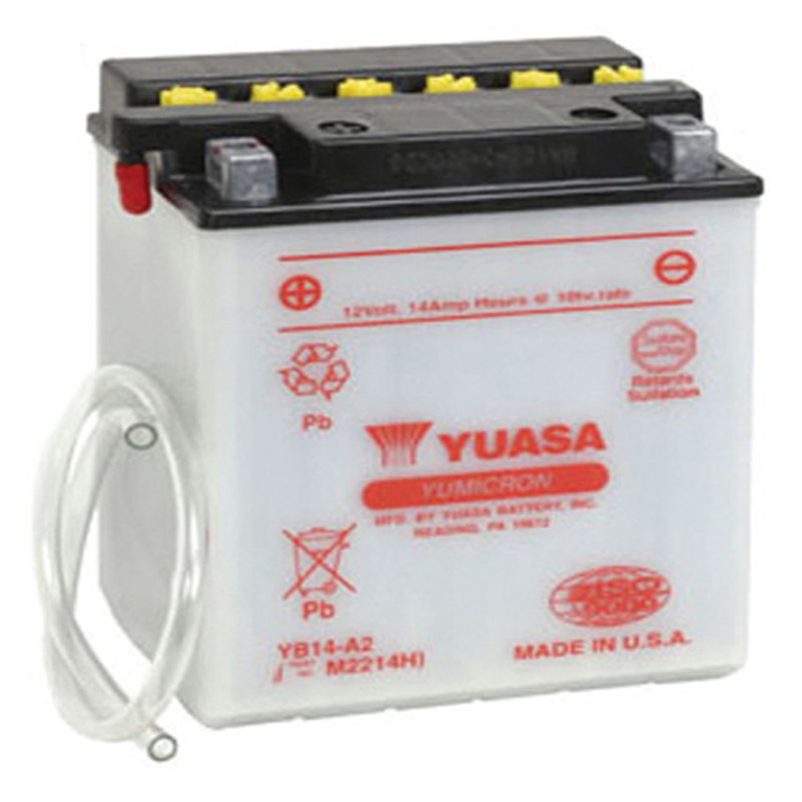 Yuasa Battery YB14-A2 Conventional electrolyte Sold Separately YUAM2214H_591045
