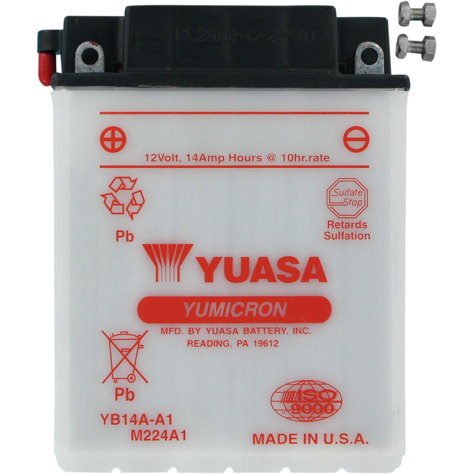 Yuasa Battery YB14A-A1 Conventional electrolyte Sold Separately YUAM224A1_501486
