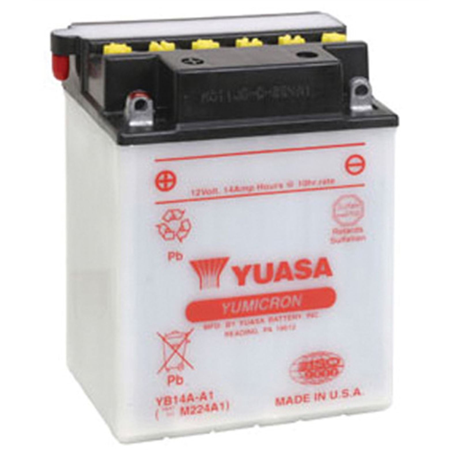 Yuasa Battery YB14A-A1 Conventional electrolyte Sold Separately YUAM224A1_591046