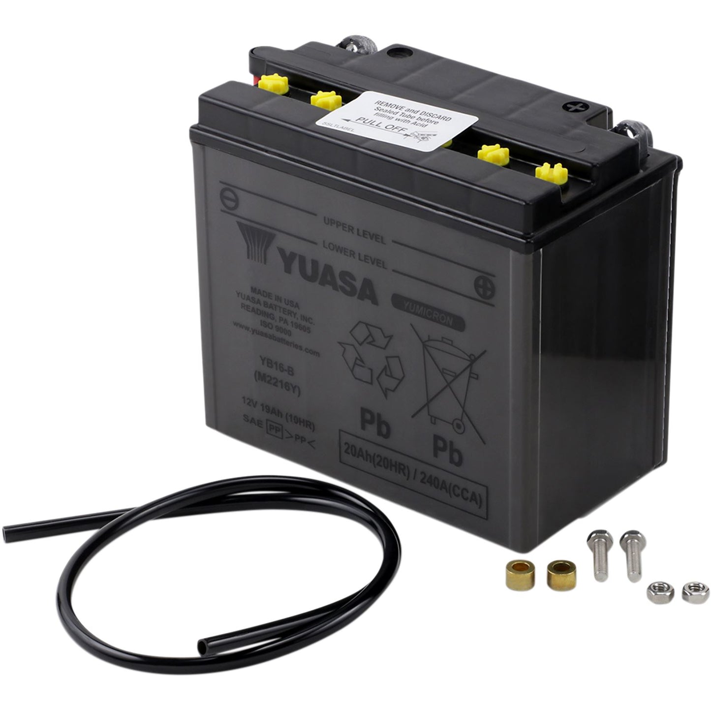 Yuasa Battery YB16-B Conventional electrolyte Sold Separately YUAM2216Y_501493