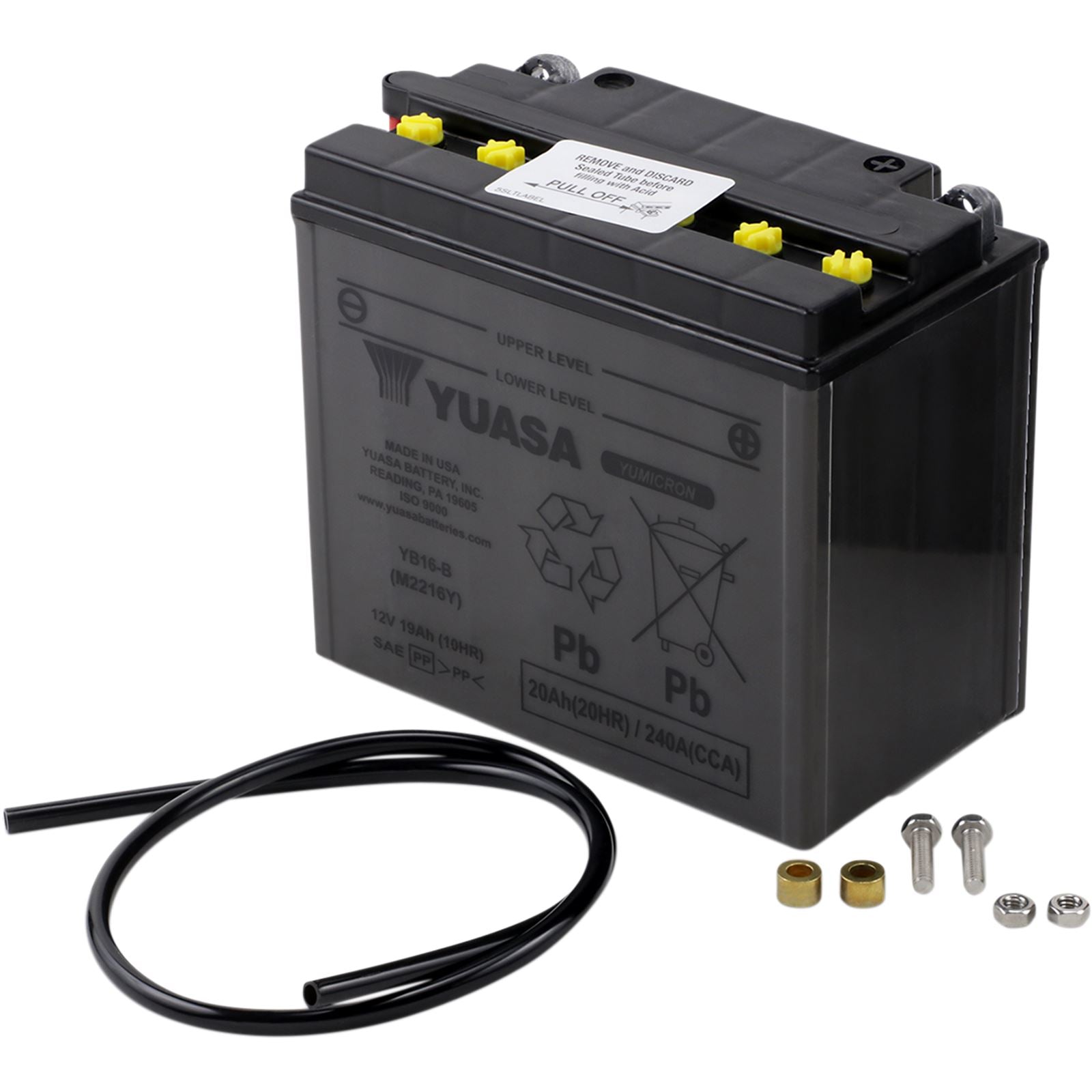 Yuasa Battery YB16-B Conventional electrolyte Sold Separately YUAM2216Y_501493