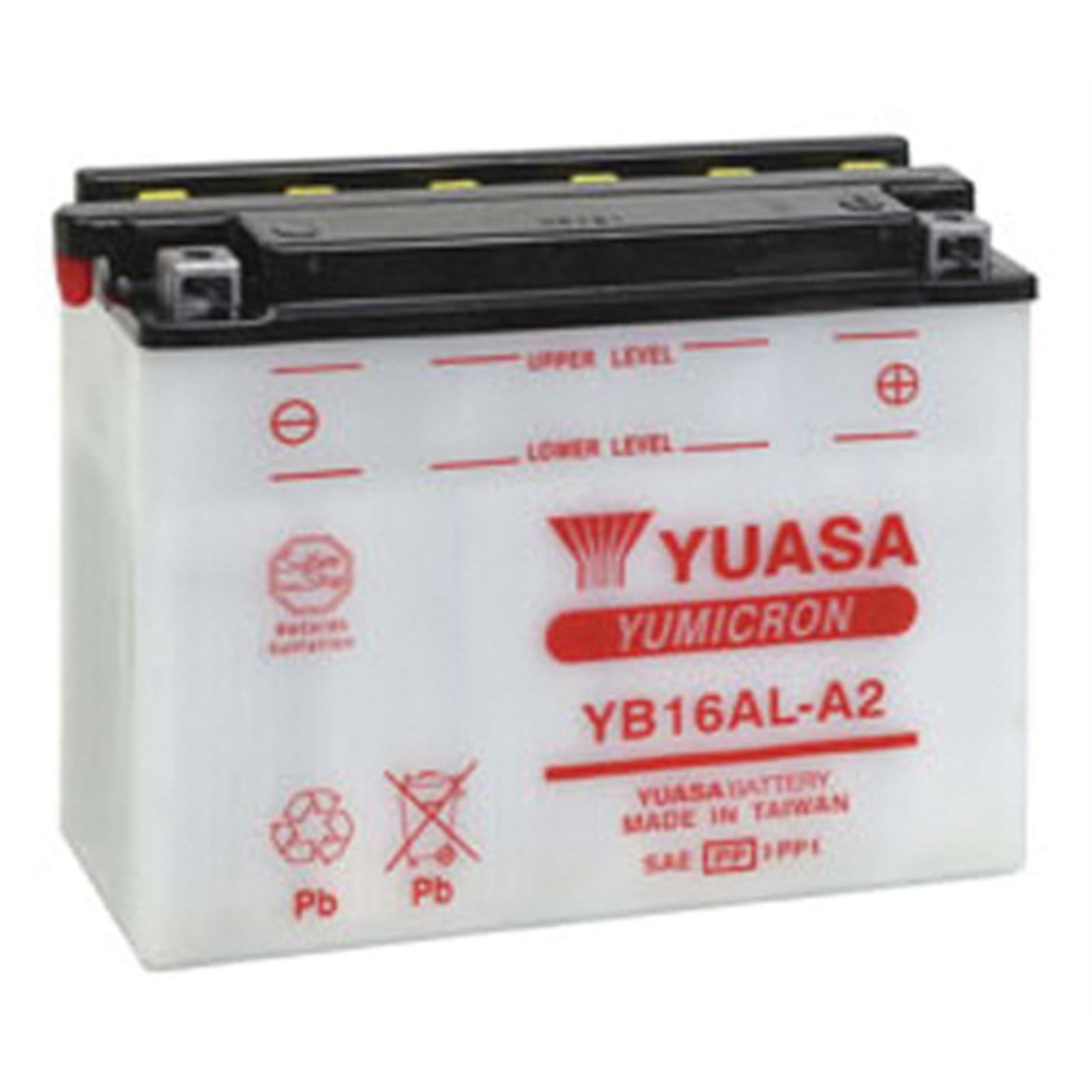 Yuasa Battery YB16AL-A2 Conventional electrolyte Sold Separately YUAM22162_591049
