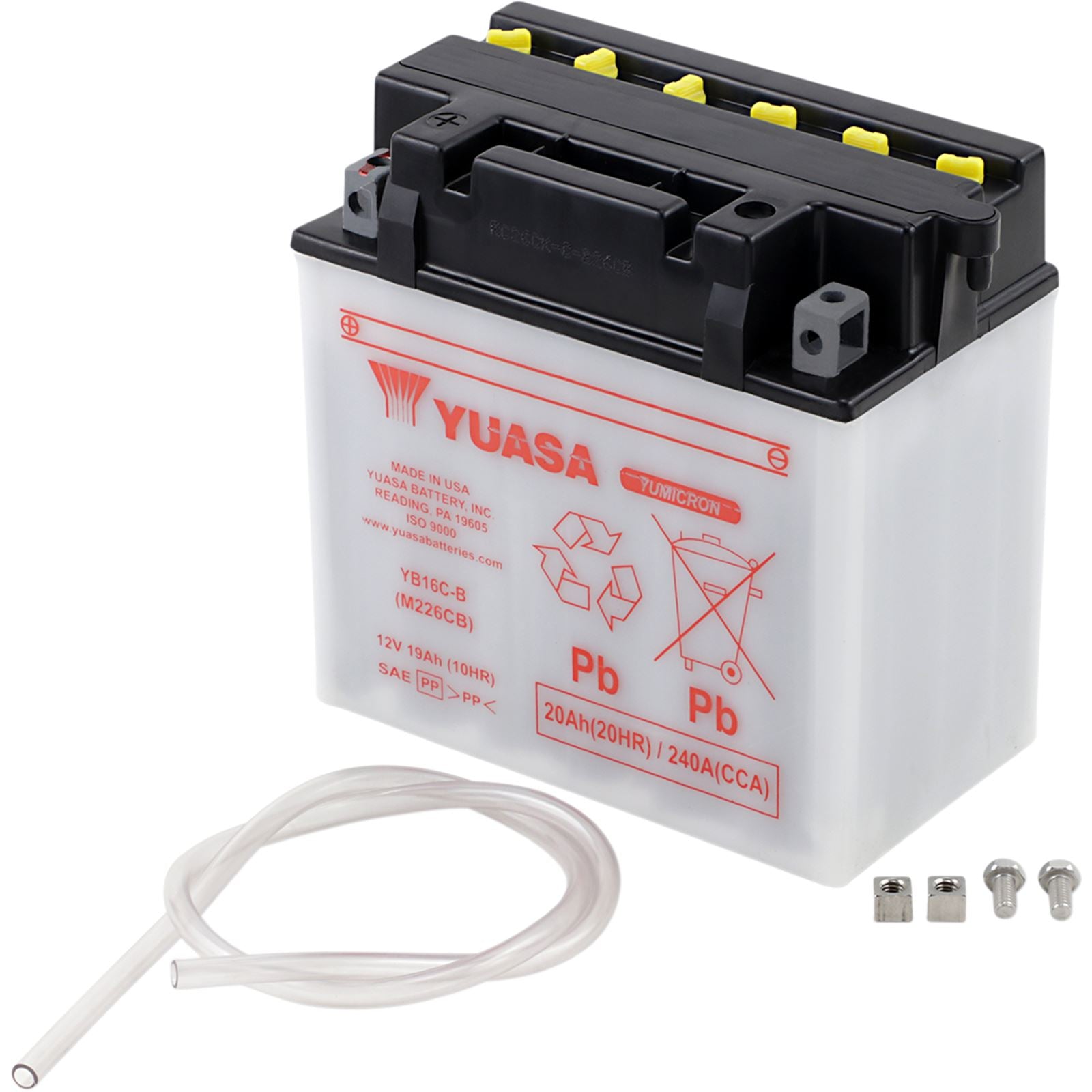 Yuasa Battery YB16C-B Conventional electrolyte Sold Separately YUAM226CB_501499