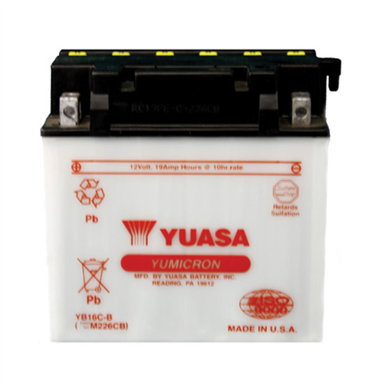 Yuasa Battery YB16C-B Conventional electrolyte Sold Separately YUAM226CB_591053