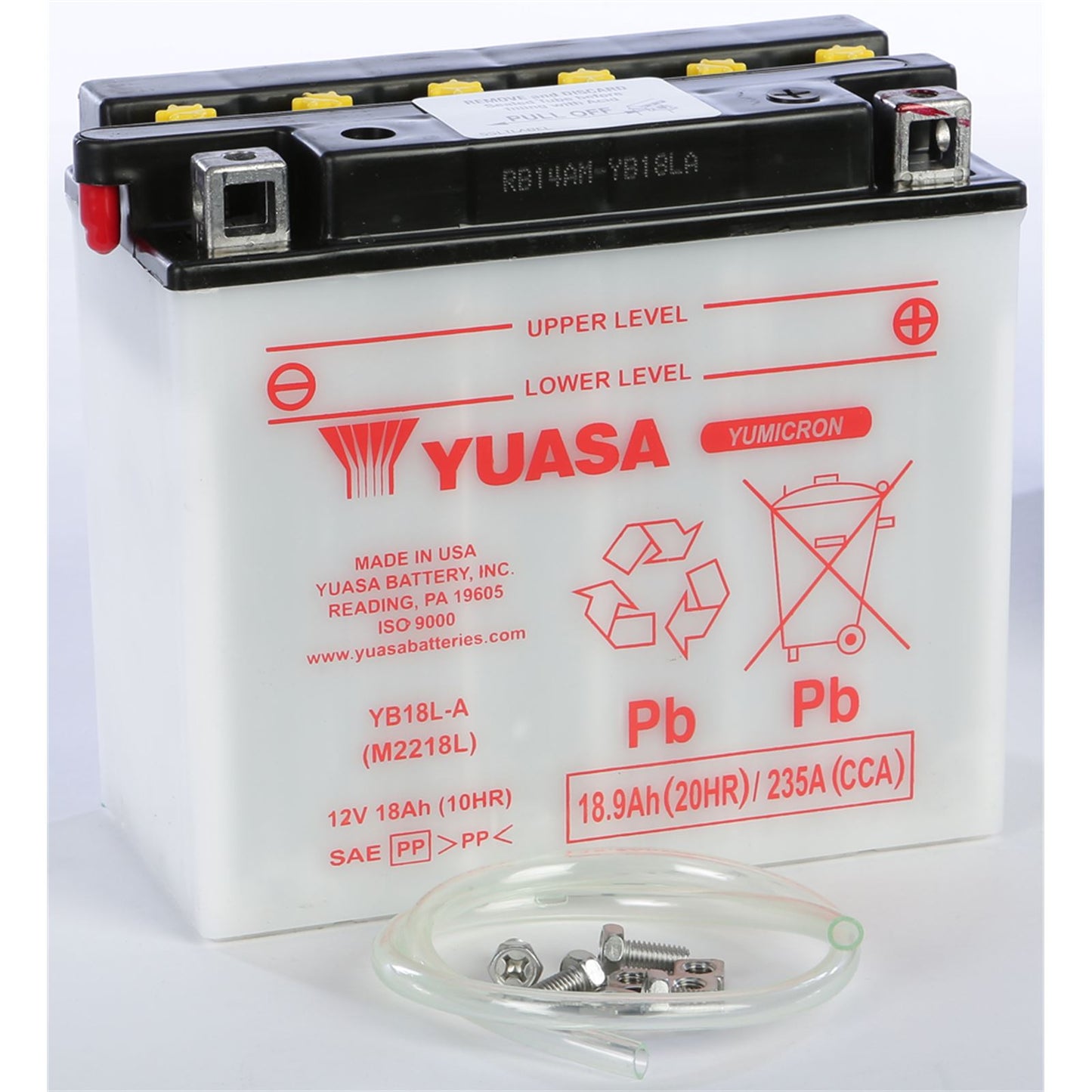 Yuasa Battery YB18L-A Conventional electrolyte Sold Separately YUAM2218L_195735