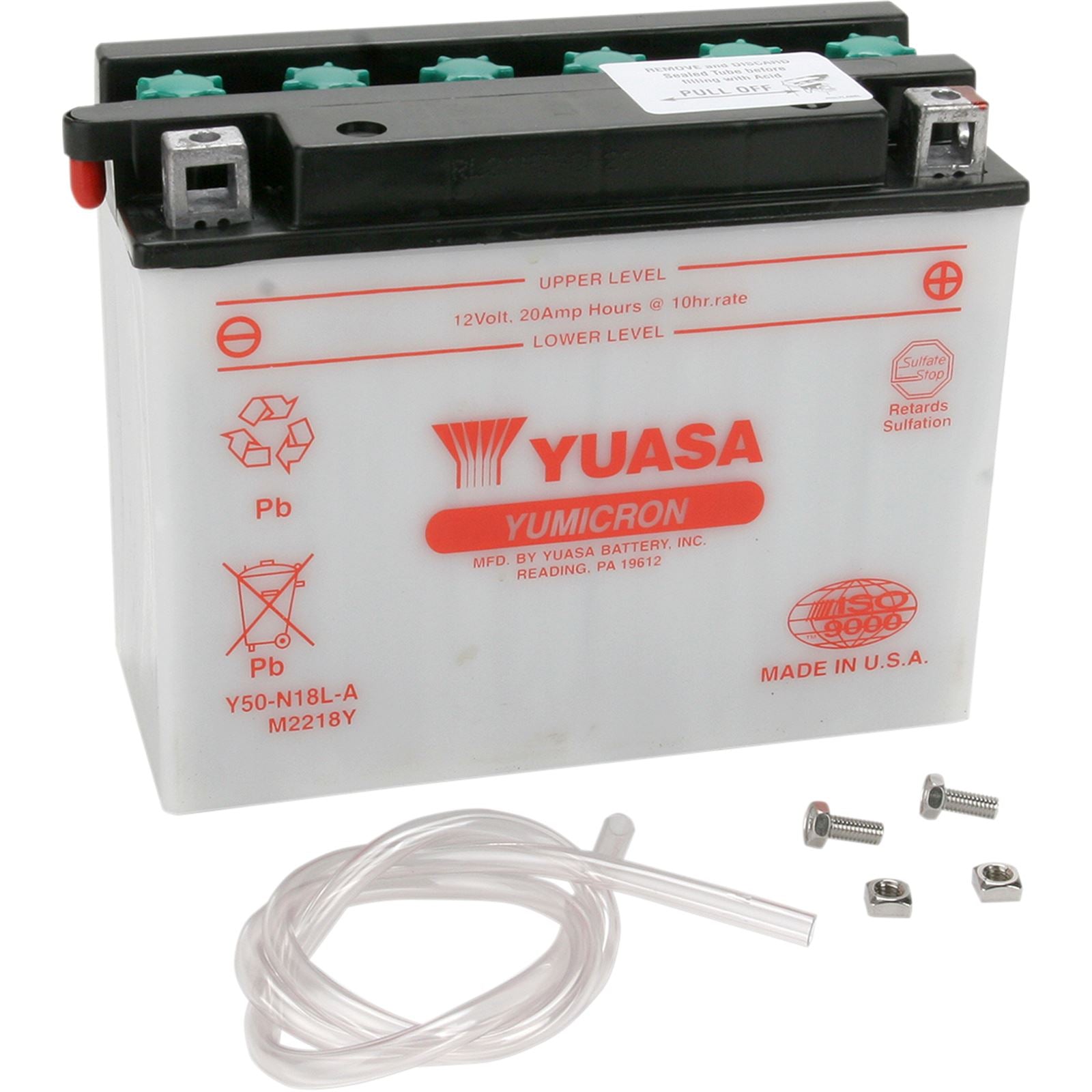 Yuasa Battery Y50-N18L-A Conventional electrolyte Sold Separately YUAM2218Y_501439
