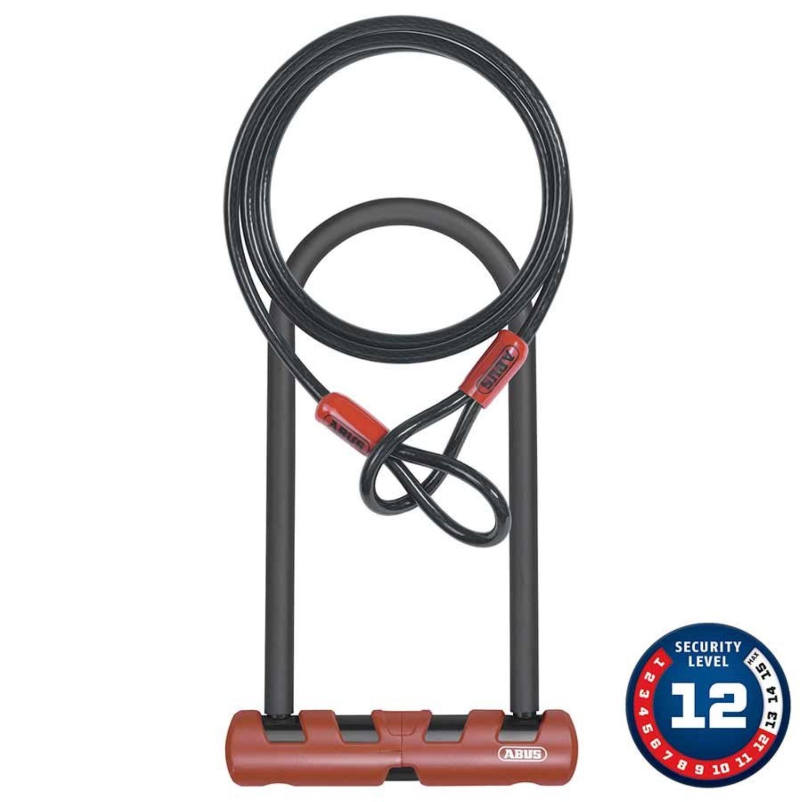 ABUS Ultimate U-Lock and cables 14mm x 6.3'' x 9'', 10mm x 4' With USH bracket [MPN: 396335]_1161622