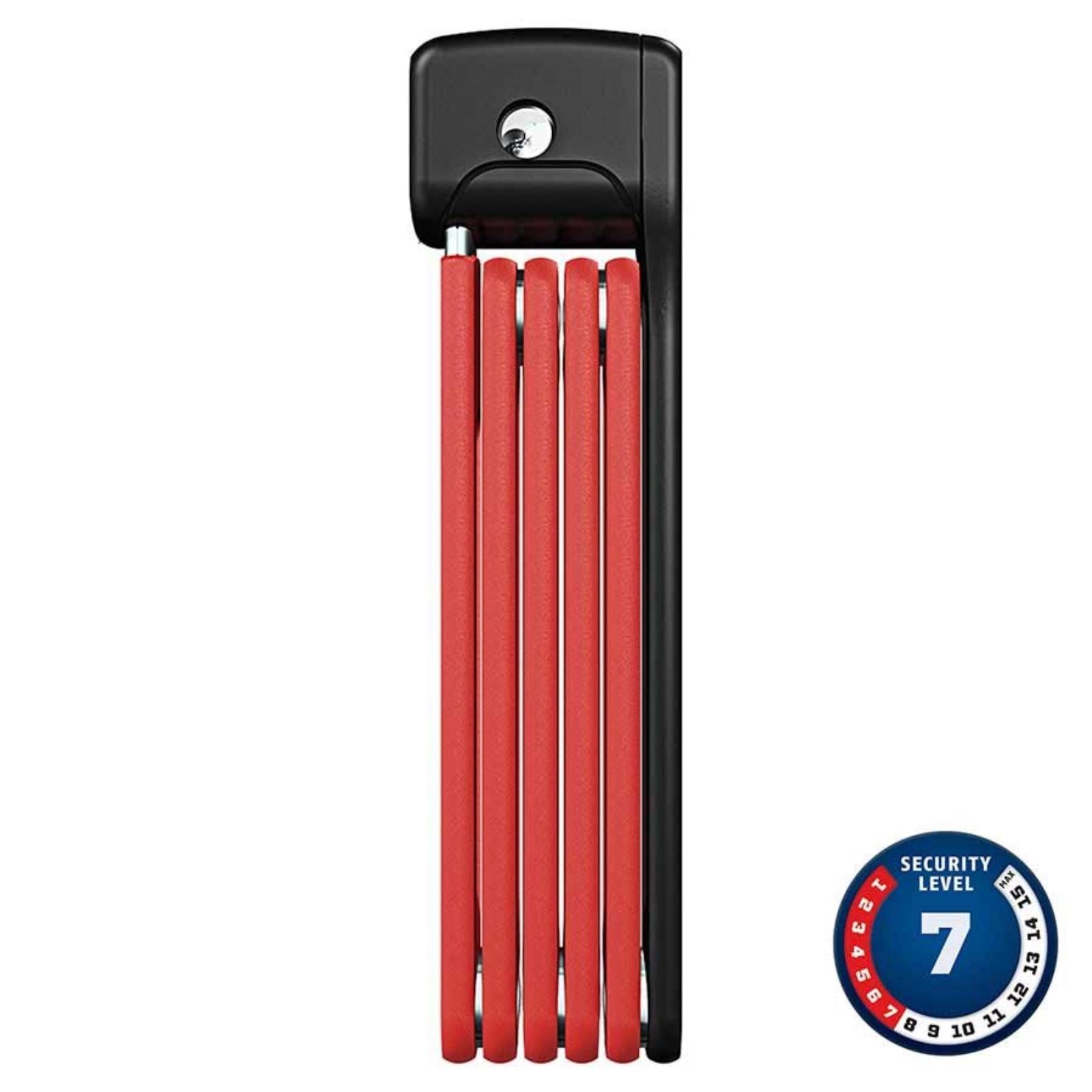 ABUS Bordo Ugrip Lite 6055 Foldable Lock with Key Lock - 5mm x 85cm - Red [MPN: 78064]_1161626