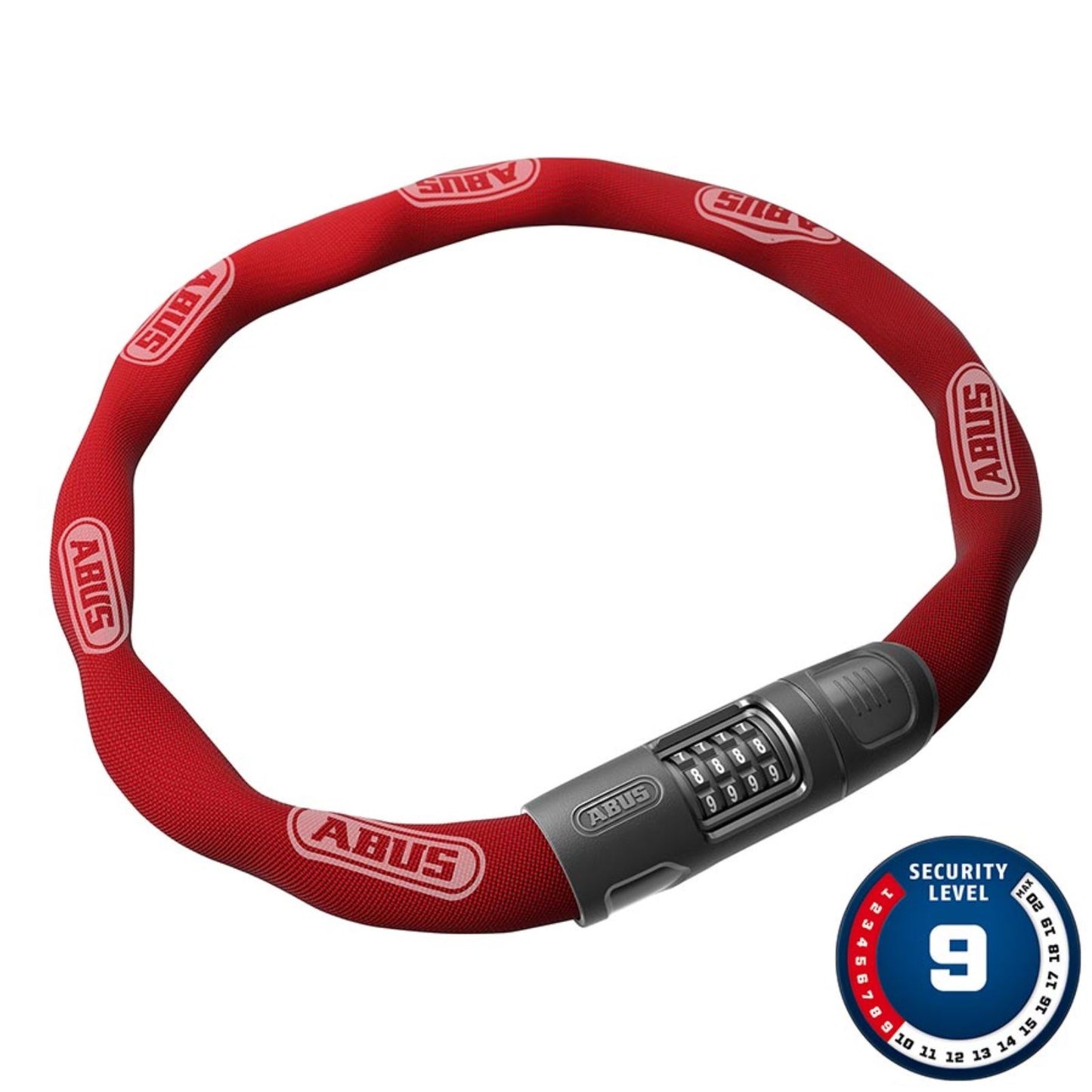 ABUS 8808C Chain Lock Combination - 8mm 85cm - Red [MPN: 61491]_1161734