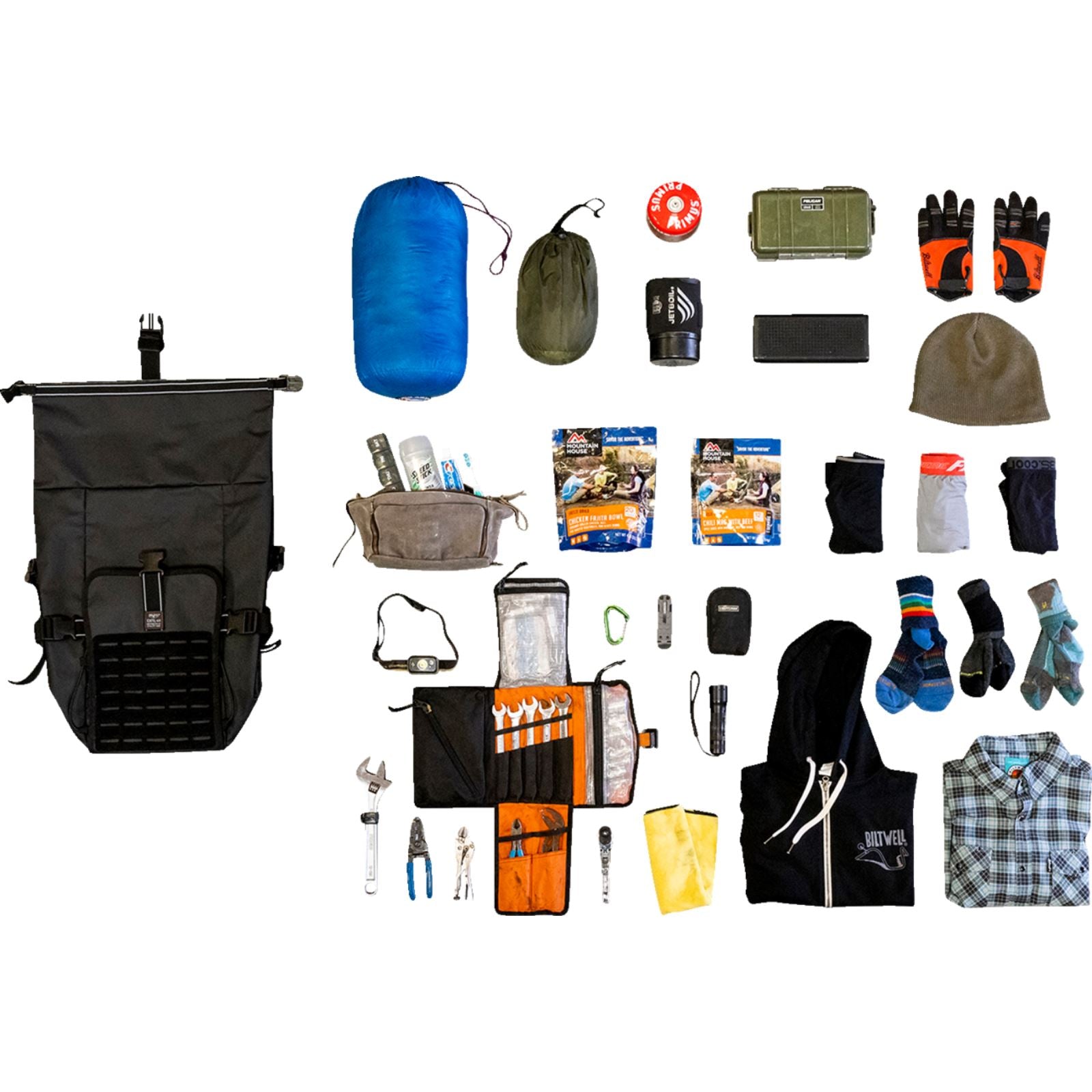 Biltwell Inc. EXFIL-60 Dry Bag - Gen 2 - Black 3016-01_1166477