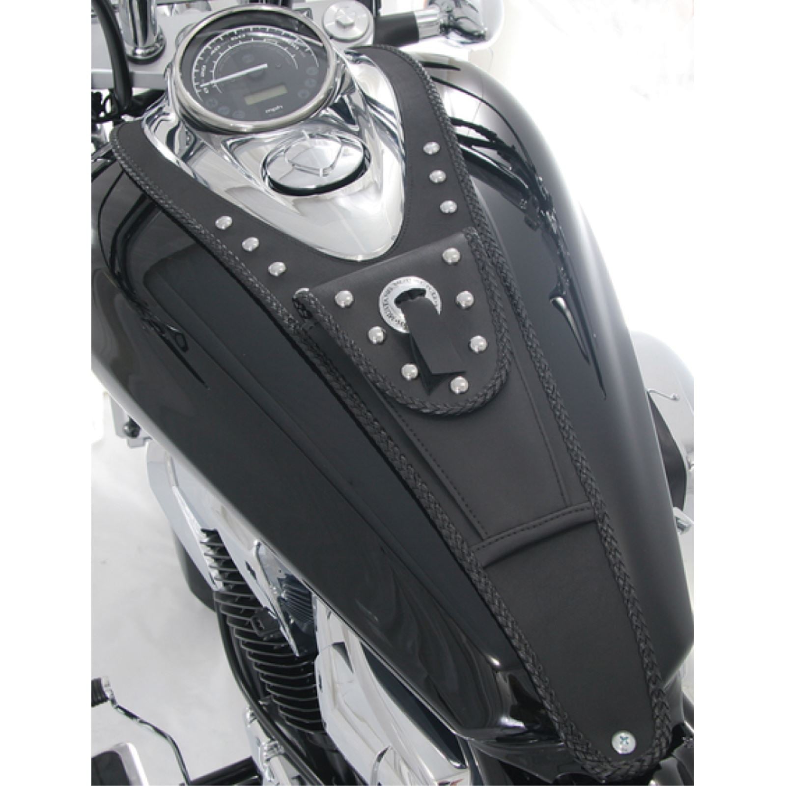 Mustang Motorcycle Products Tank Bib with Studs fits Honda VT1300C - Black [MPN: 93351]_1674863