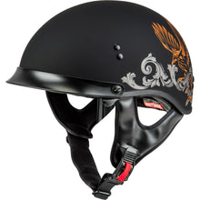 HH-65 Corvus Helmet - with Peak - Matte Black/Silver/Orange - 2XL_1312000