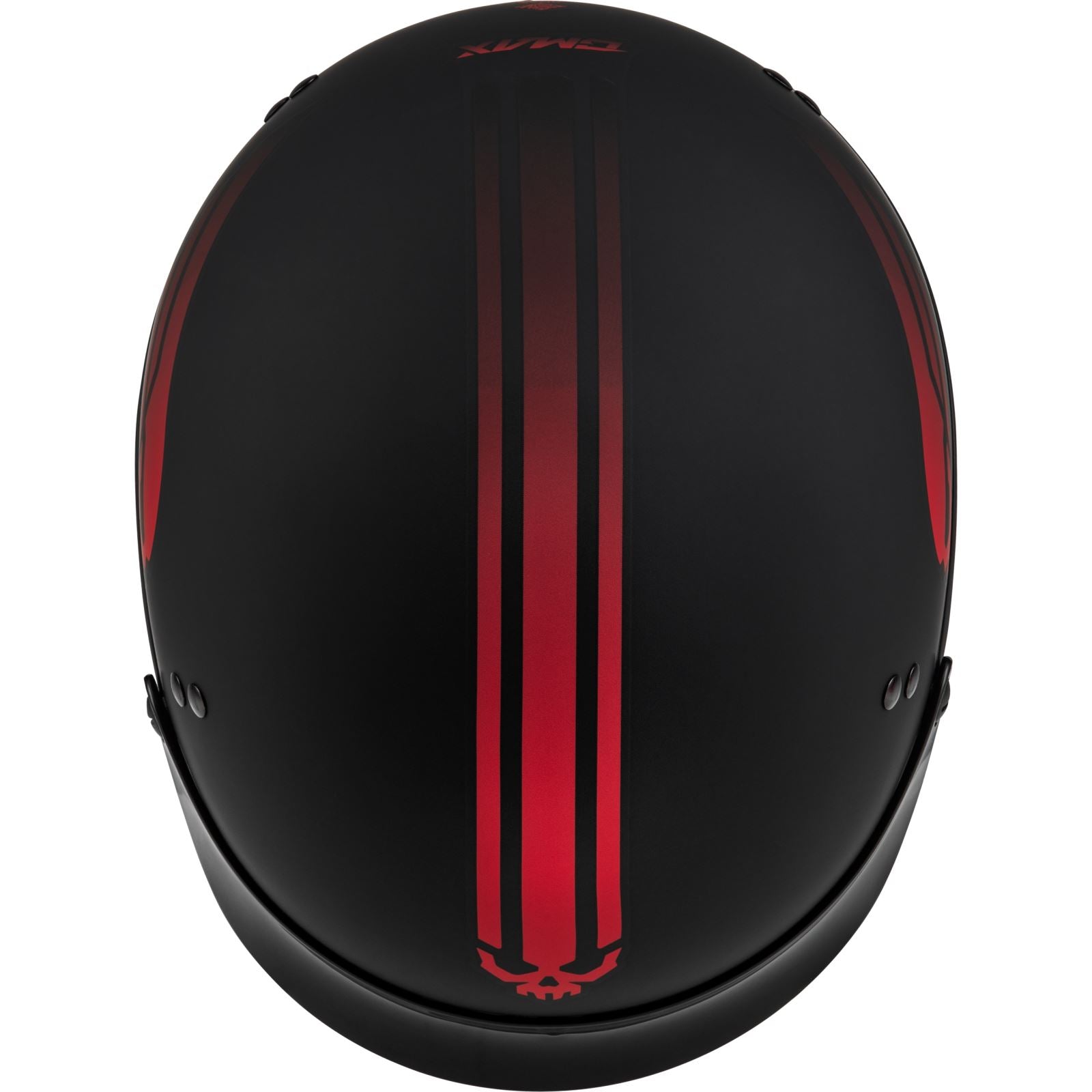 HH-65 Retribution Helmet - with Peak - Matte Black/Red - Small_1312722