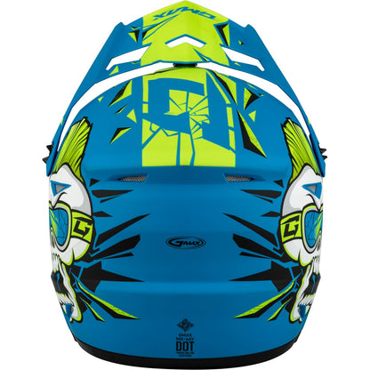 Youth MX-46Y Unstable Helmet - Matte Blue/Green - Large_1311997