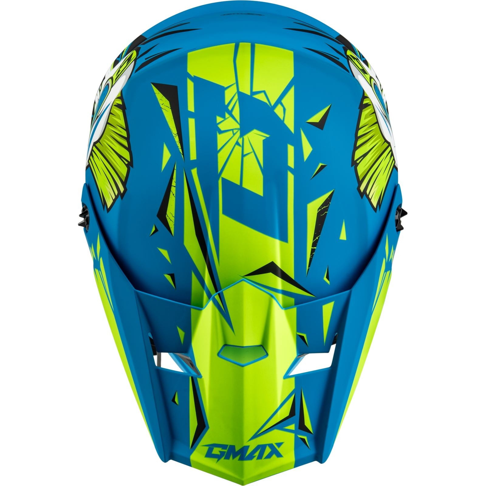 Youth MX-46Y Unstable Helmet - Matte Blue/Green - Large_1311999