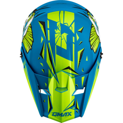 GMax Youth MX-46Y Unstable Helmet - Matte Blue/Green_1312056