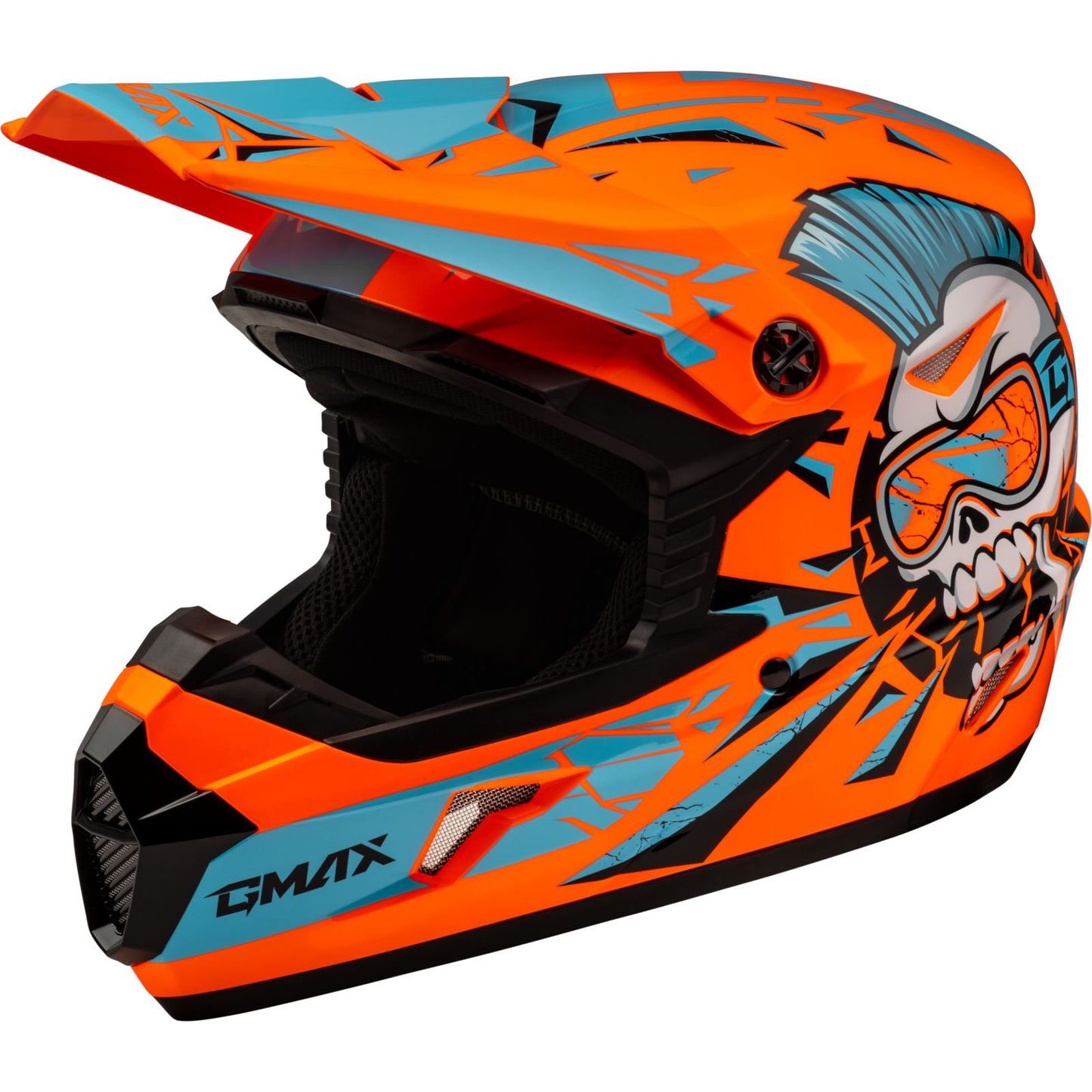 GMax Youth MX-46Y Unstable Helmet - Hi-Vis Orange/Blue_1312066