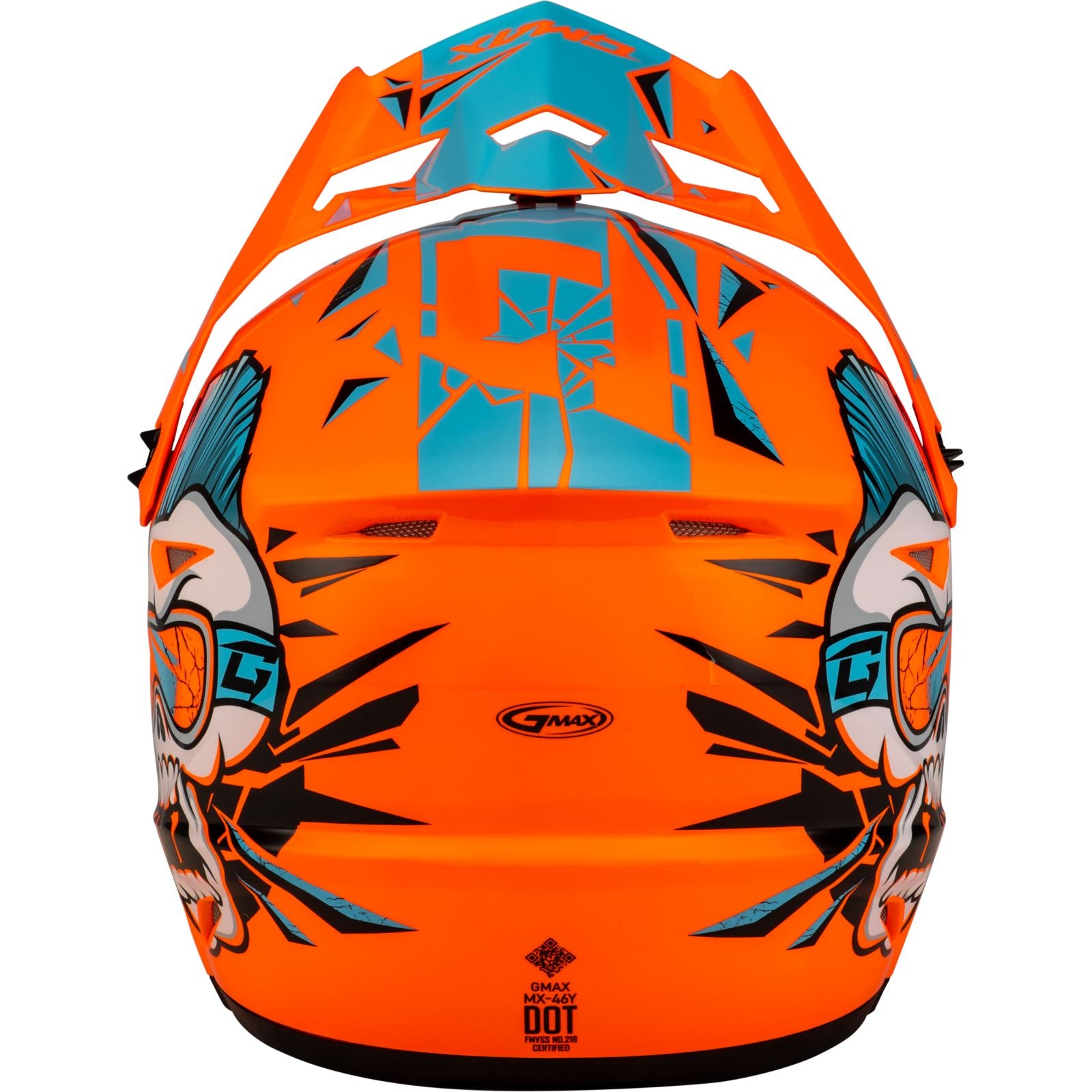 GMax Youth MX-46Y Unstable Helmet - Hi-Vis Orange/Blue_1312067