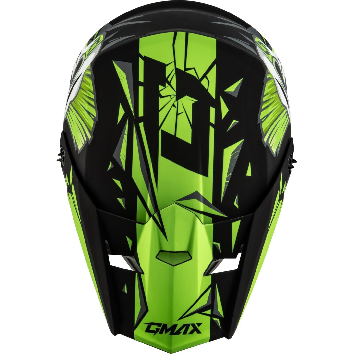 GMax Youth MX-46Y Unstable Helmet - Matte Black/Green_1312030