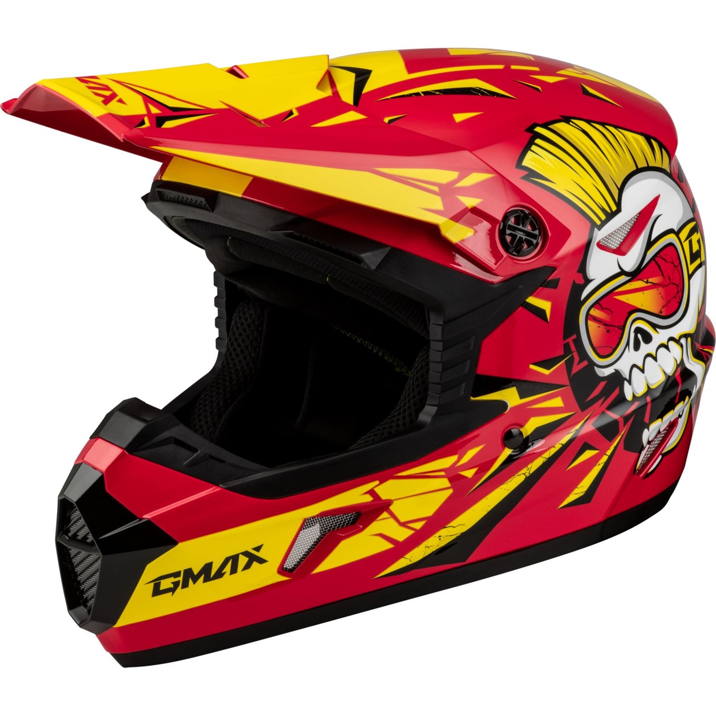 GMax Youth MX-46Y Unstable Helmet - Red/Yellow_1312040
