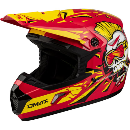GMax Youth MX-46Y Unstable Helmet - Red/Yellow_1312040