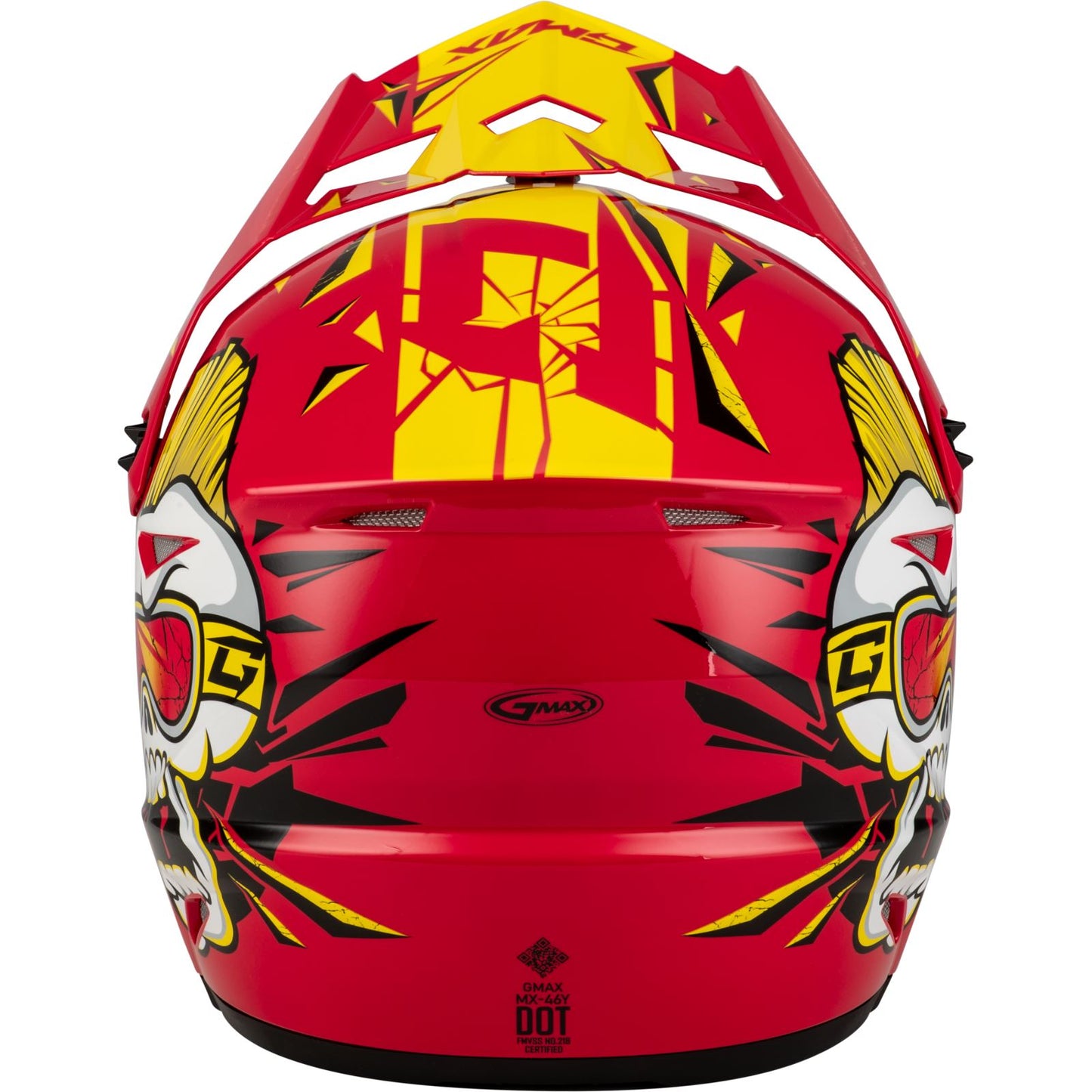 GMax Youth MX-46Y Unstable Helmet - Red/Yellow_1312041