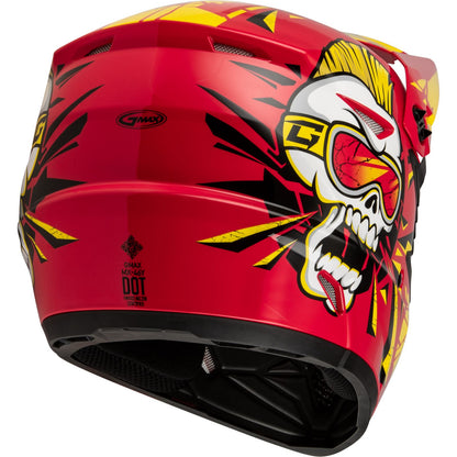 GMax Youth MX-46Y Unstable Helmet - Red/Yellow_1312043