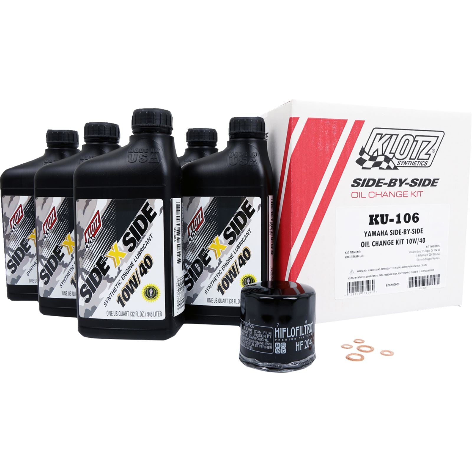 Klotz Oil Change Kit for Yamaha SxS - 10W/40 [MPN: KU-106]_1172206