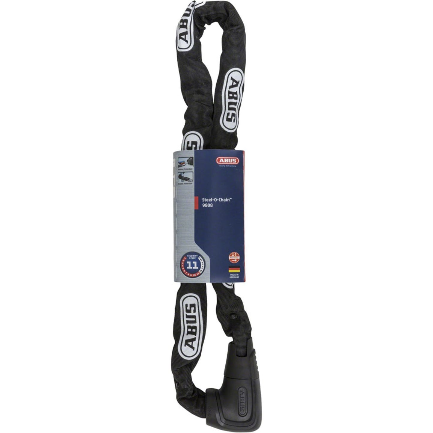 ABUS  9808K/110 Steel-O-Chain Key Lock - Black [MPN: 955648]_1373804