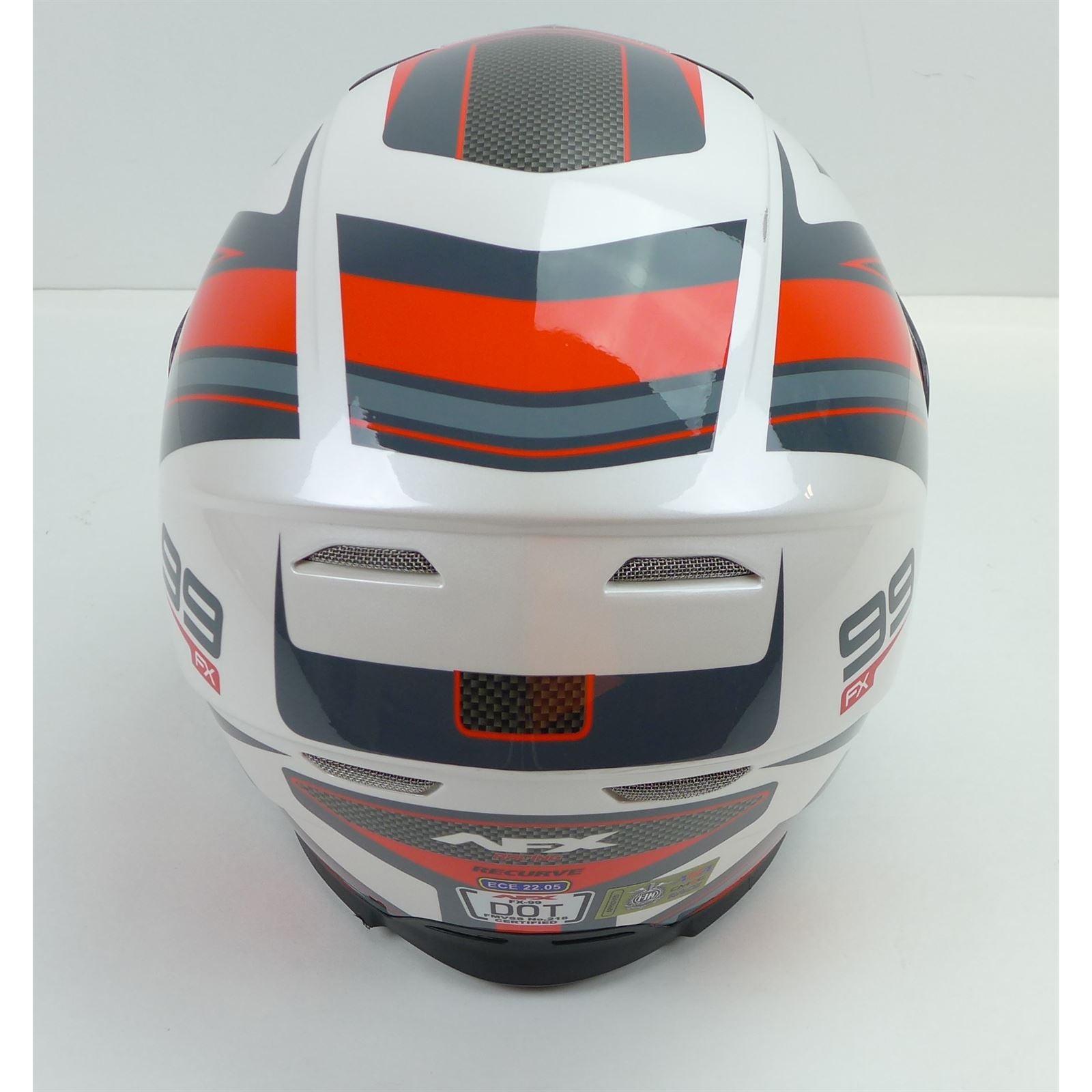 AFX FX-99 Helmet - Recurve - Pearl White/Red - X-Large OPEN BOX 0101-11129~1_1169396