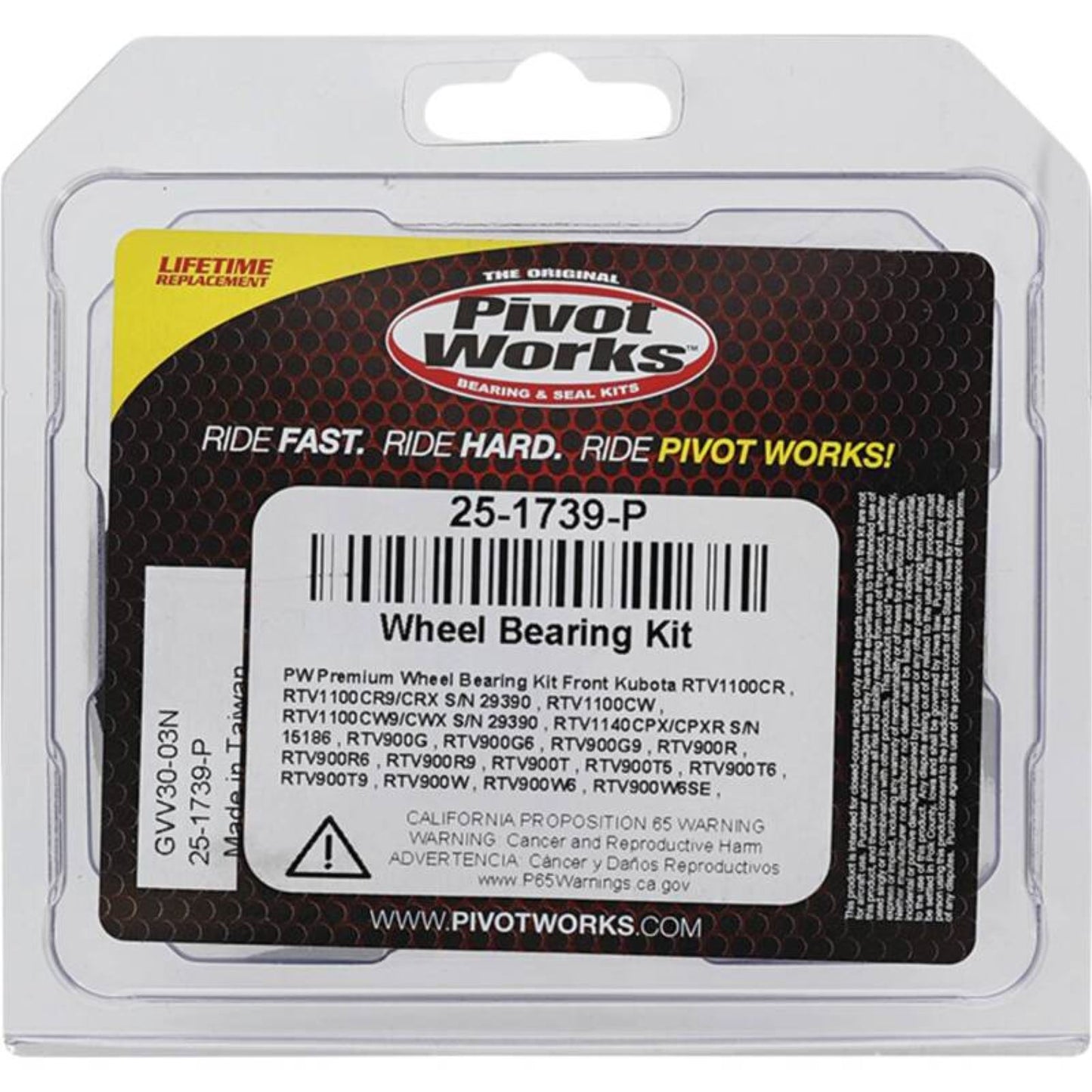 Pivot Works Wheel Bearing Kit - Premium Bearings 25-1739-P_1692171