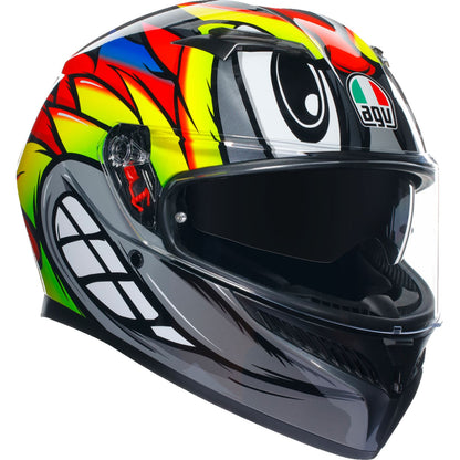 AGV Helmets K3 Helmet - Birdy 2.0 - Gray/Yellow/Red_1167883