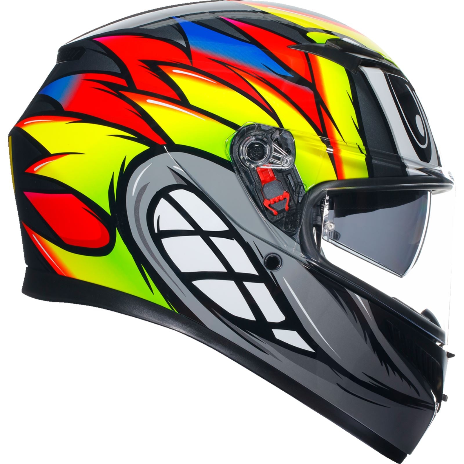AGV Helmets K3 Helmet - Birdy 2.0 - Gray/Yellow/Red_1167884
