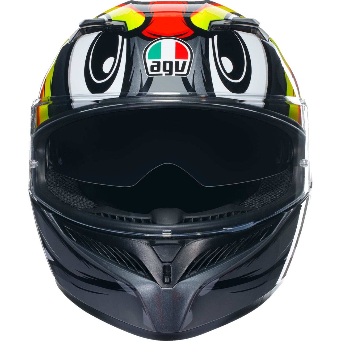 AGV Helmets K3 Helmet - Birdy 2.0 - Gray/Yellow/Red_1167888
