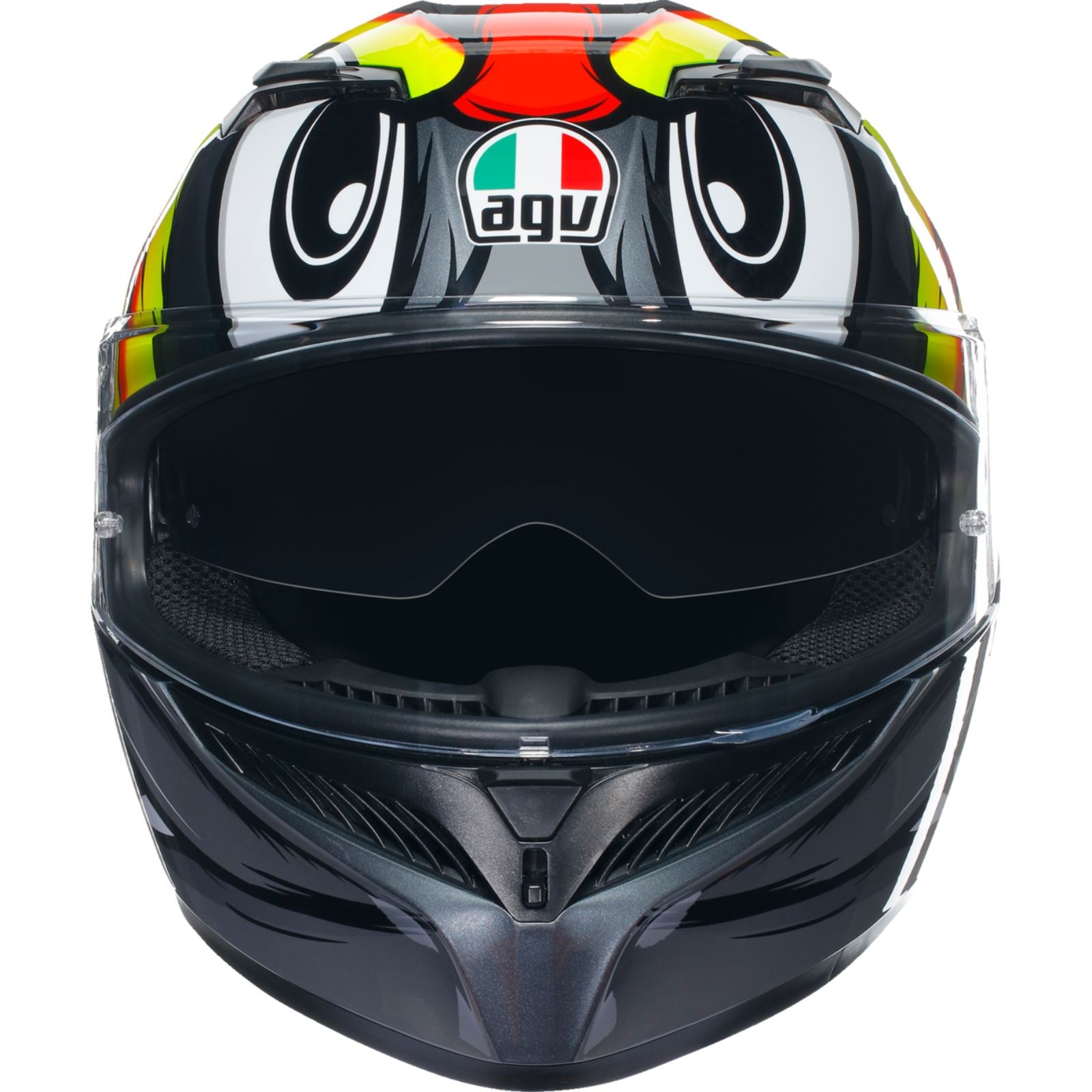 AGV Helmets K3 Helmet - Birdy 2.0 - Gray/Yellow/Red_1167888