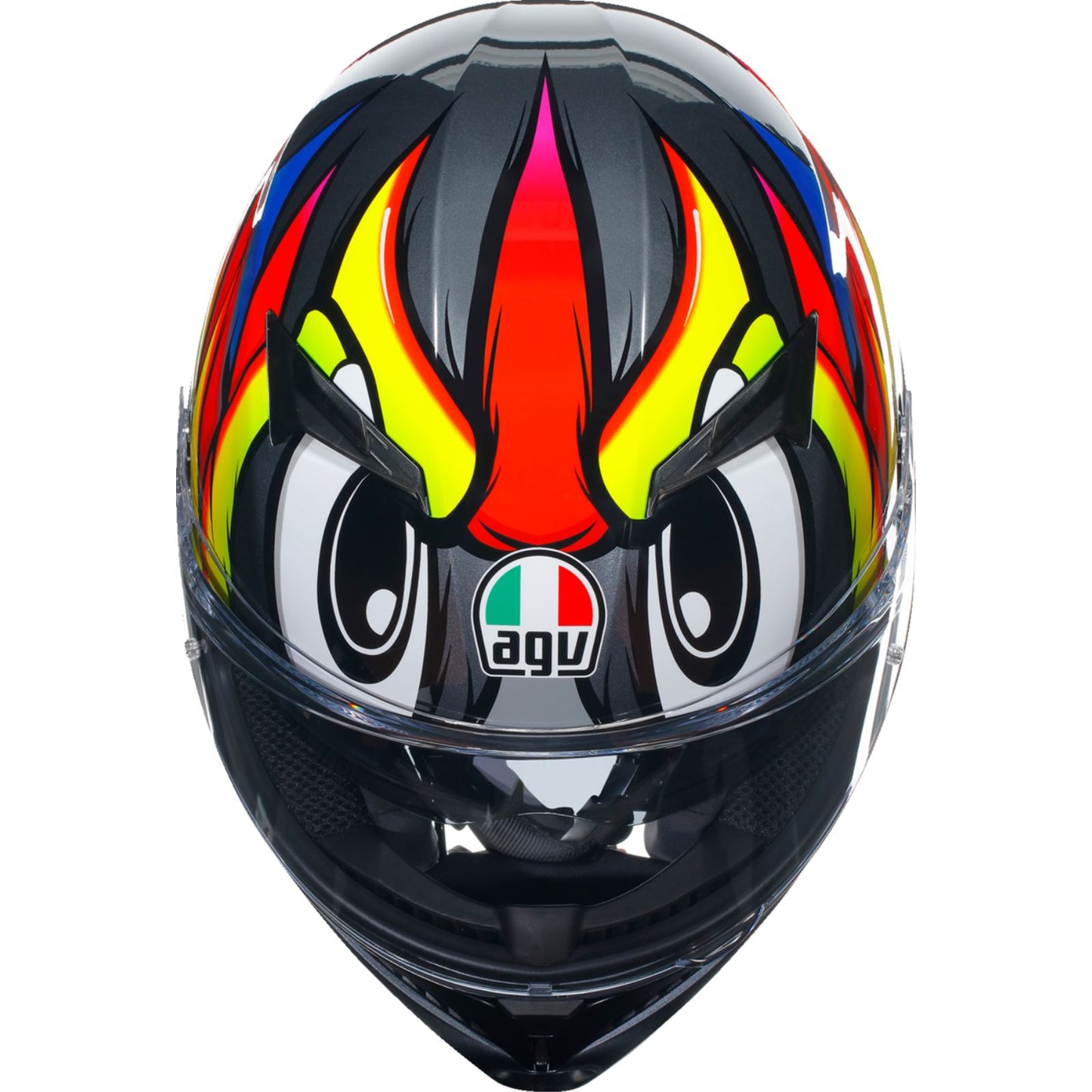 AGV Helmets K3 Helmet - Birdy 2.0 - Gray/Yellow/Red_1167889