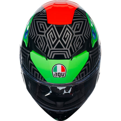 K3 Helmet - Kamaleon - Black/Red/Green - Small_1167891