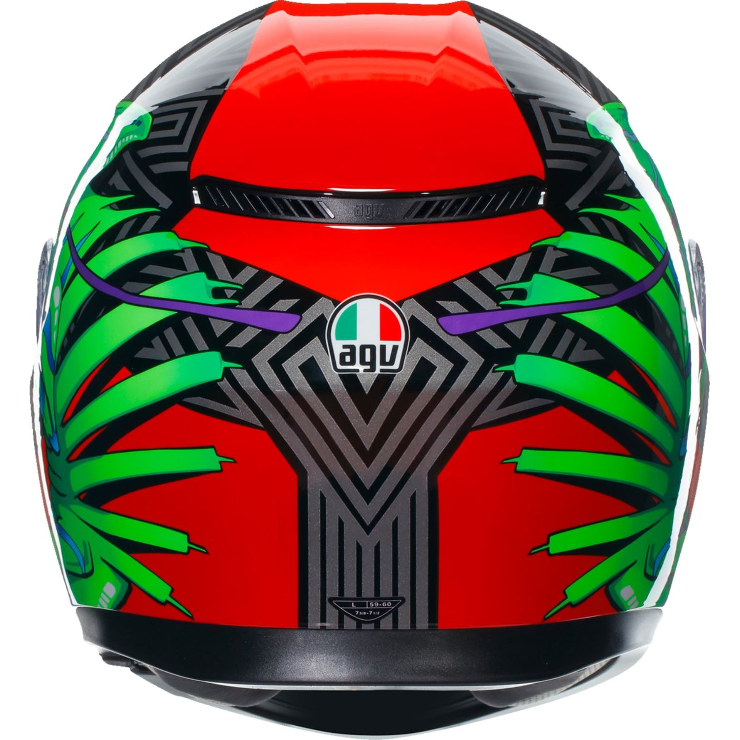 K3 Helmet - Kamaleon - Black/Red/Green - Small_1167917