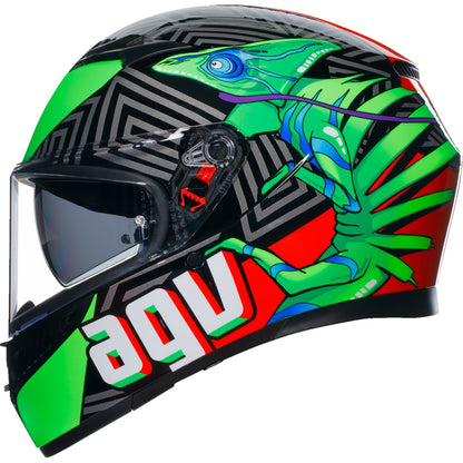AGV Helmets K3 Helmet - Kamaleon - Black/Red/Green_1167922